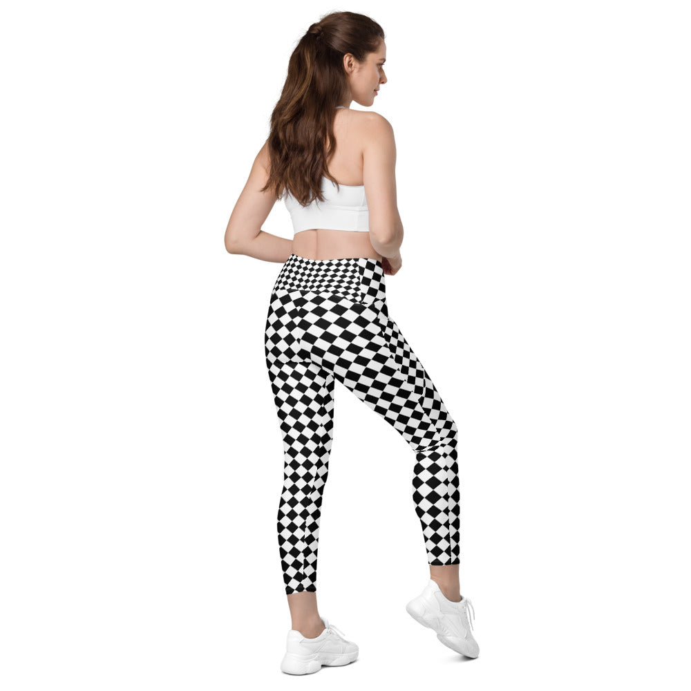 Share 126+ black and white checkered leggings
